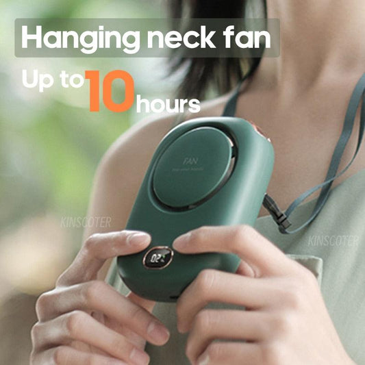 Portable Lazy Hanging Neck Fan Mini Cooling Fans Bladeless USB Rechargeable Sports Cooling Fan For Outdoor Sports Travel Personal Fan for Neck Portable USB Mini Fan